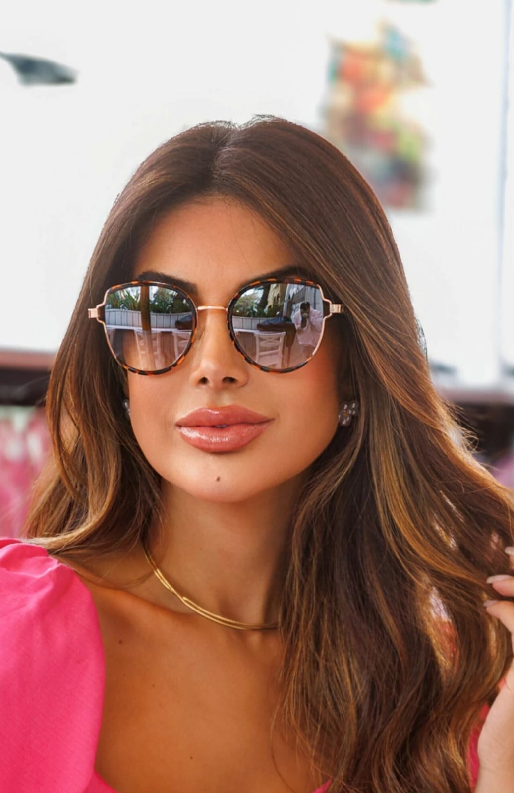 Óculos Quadrado Geovana Camuflado - Imagem 2