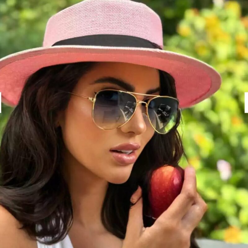 3Óculos de Sol Clássico Aviador Light – Azul Verde – Metal